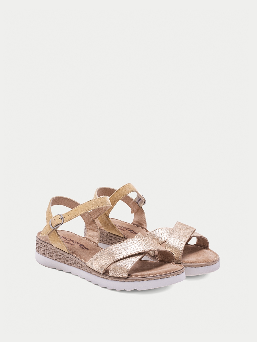 METALLIC FINISHED SANDALS FAINA | ãPorronet.comã